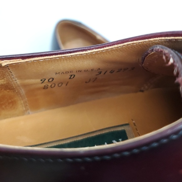 COLE HAAN USA burgundy  leather drees shoes sz9D - Picture 7 of 8